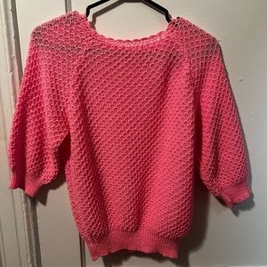 Cutest bright pink knitted sweater